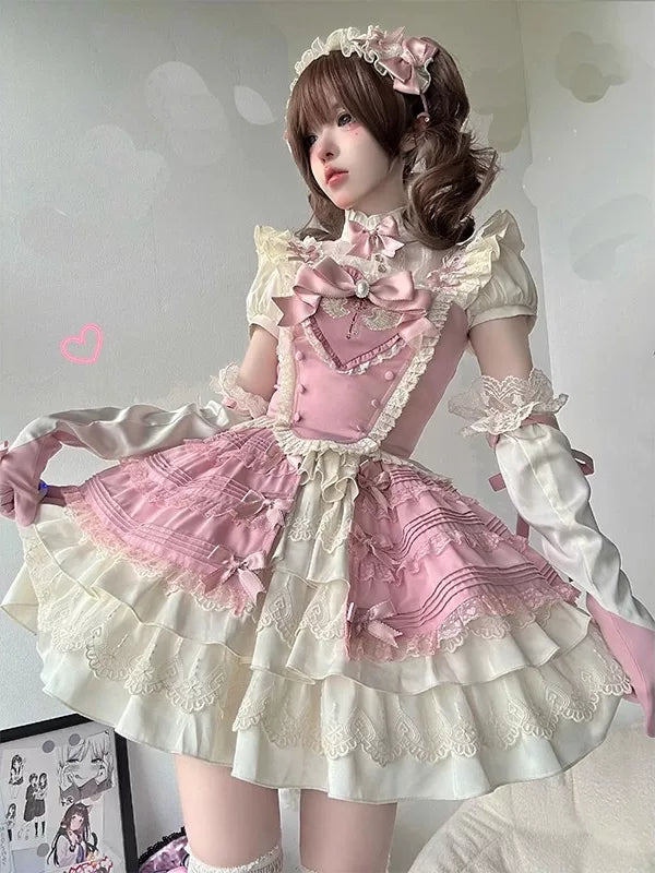 Creamy - Pink Magical Girl - Pink Bustier, Blouse and Short Skirt Set