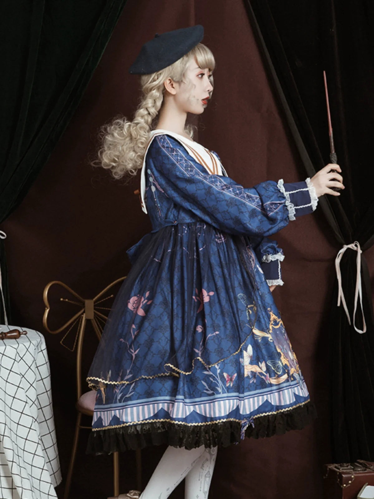 OCELOT - Classic Lolita OP Sailor Collar - Elegant Lolita Dress OP Dress