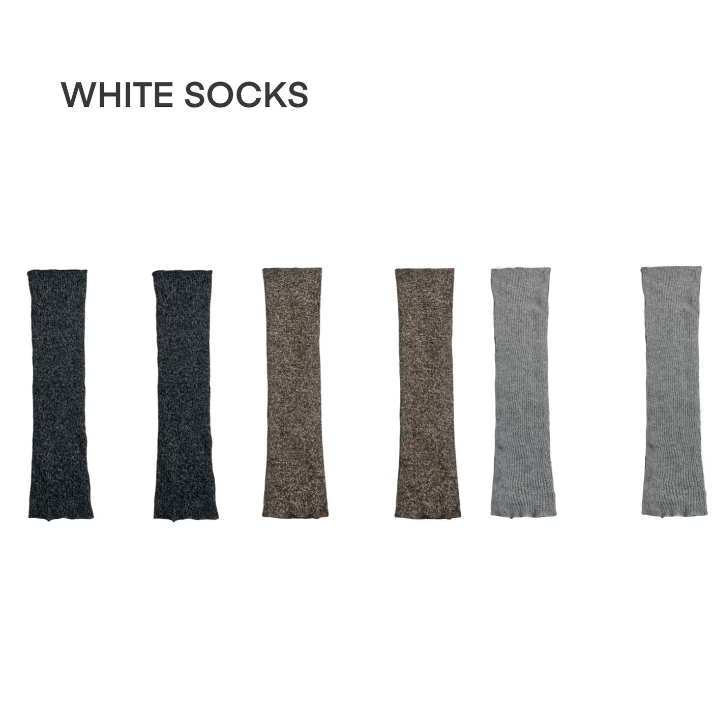 White Socks - Fold-Over Slouch - Knitted Leg Warmers