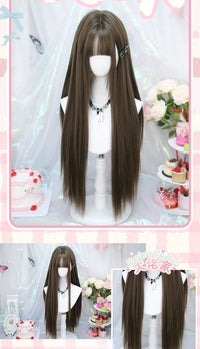 Dalao Home - Long Straight Hazelnut Ash Brown Wig - 97 Straight Hazelnut Ash Brown
