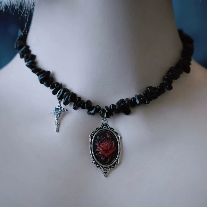 Strange Sugar - Handmade Gothic Lolita Choker - Multiple Pendant Neckwear
