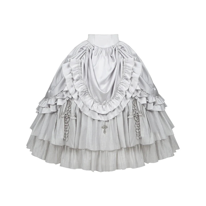 Humanoid Robot - Silver Gothic Lolita Mermaid Skirt Set (L M S) 43861:787611