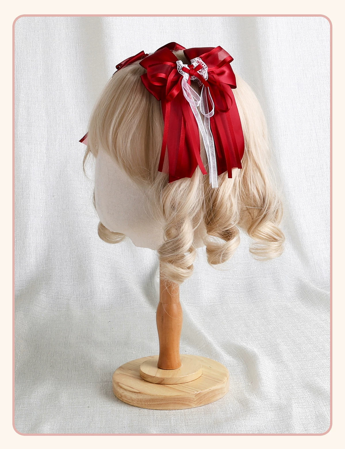 Stardust Rose - Rose Bow Collection - Headwear with red rose motifs