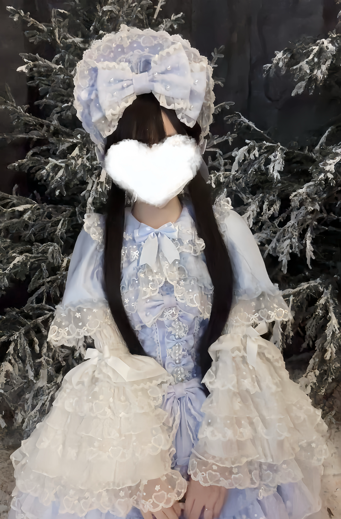 Love Overture - Sweet Lolita JSK Dress, Tiered Ruffles and Heart Lace 40624:685328