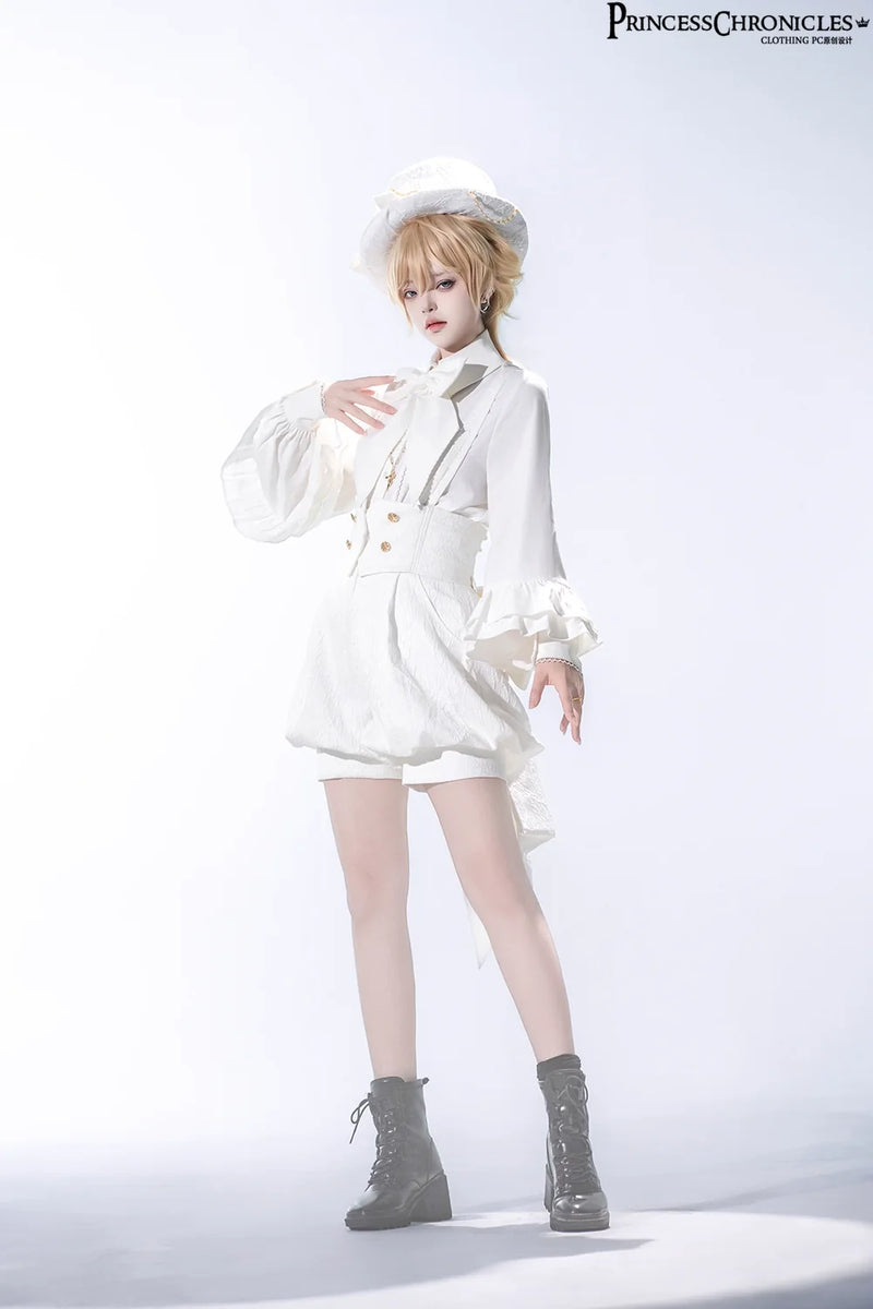 Princess Chronicles - Doll - Ouji Lolita Pink Blouse & White Shorts