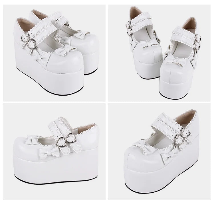 Angelic imprint - Angelic Imprint - Punk Lolita Shoes High Platform Shoes with Bow
