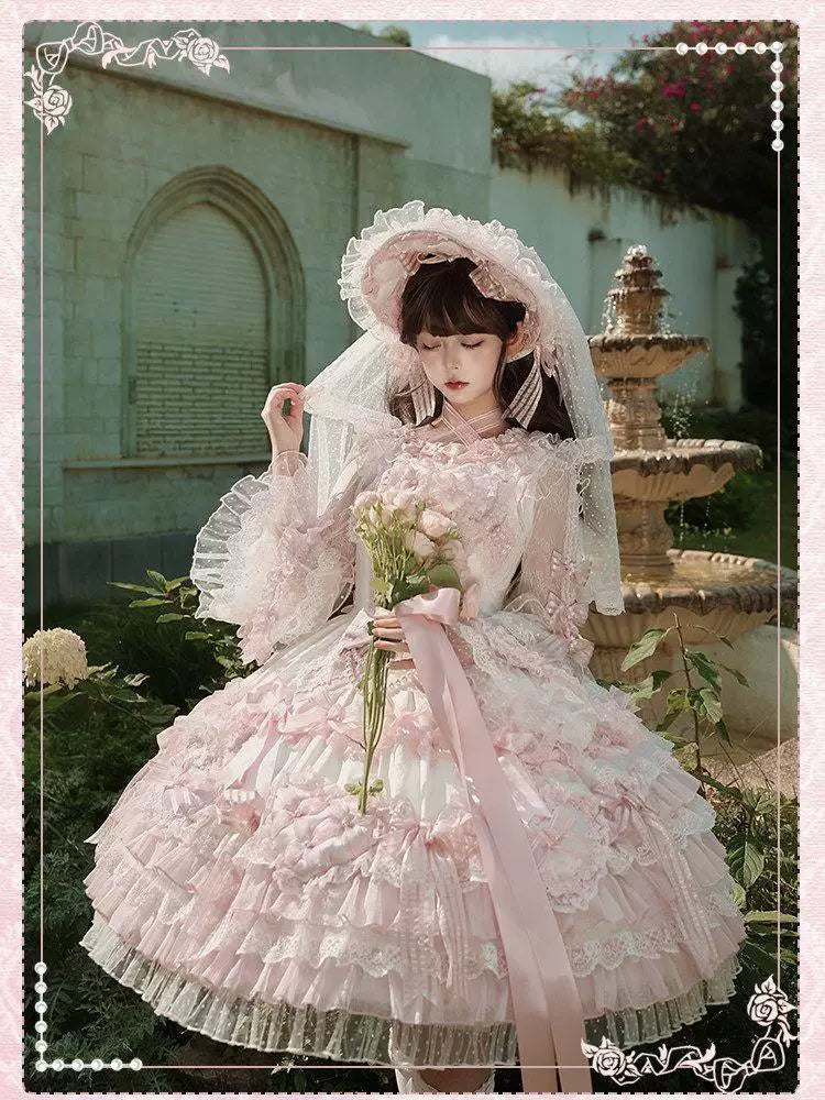 Sweetheart Dream Machine - Love Your Heart - Long-Sleeve Blouse with Layered Lace Cuffs
