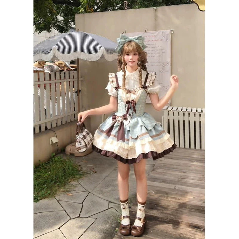 Creamy - Mint Chocolate Princess - JSK Set with a Short-Sleeve Blouse