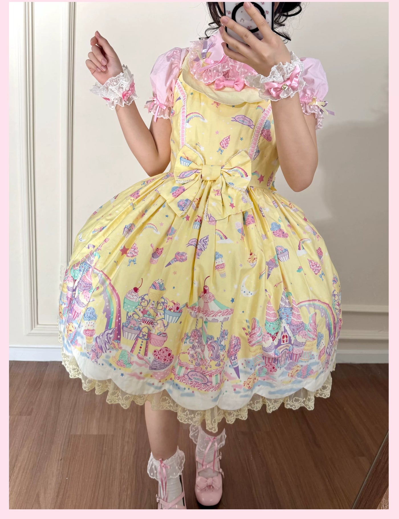 Tata Long Ear - Bath Ball Tata - Bell-Shaped Petticoat with Layered Ruffles