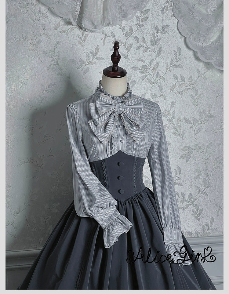 Alice Girl - Duke of Victoria - Classic Lolita Striped Blouse