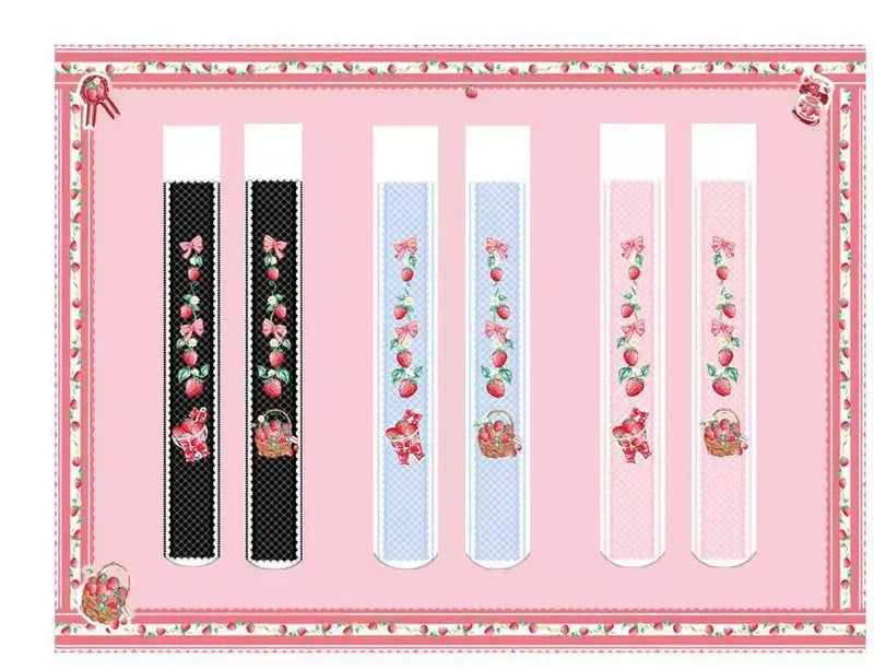 Candy House - Old School Lolita Cake Print JSK Dress, Side Zipper A Pair of Blue Socks Only (one size / M) S