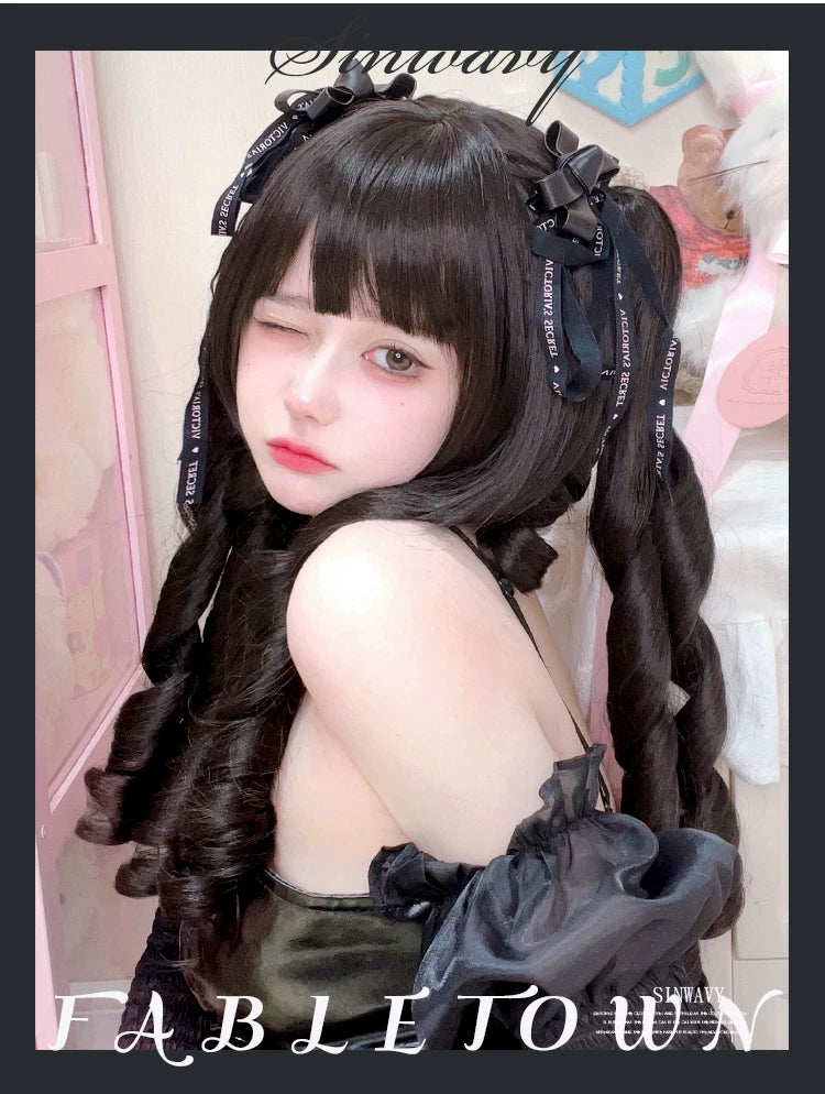 Sinwavy Fairytale Town Roman curl twin ponytail wig - view 5