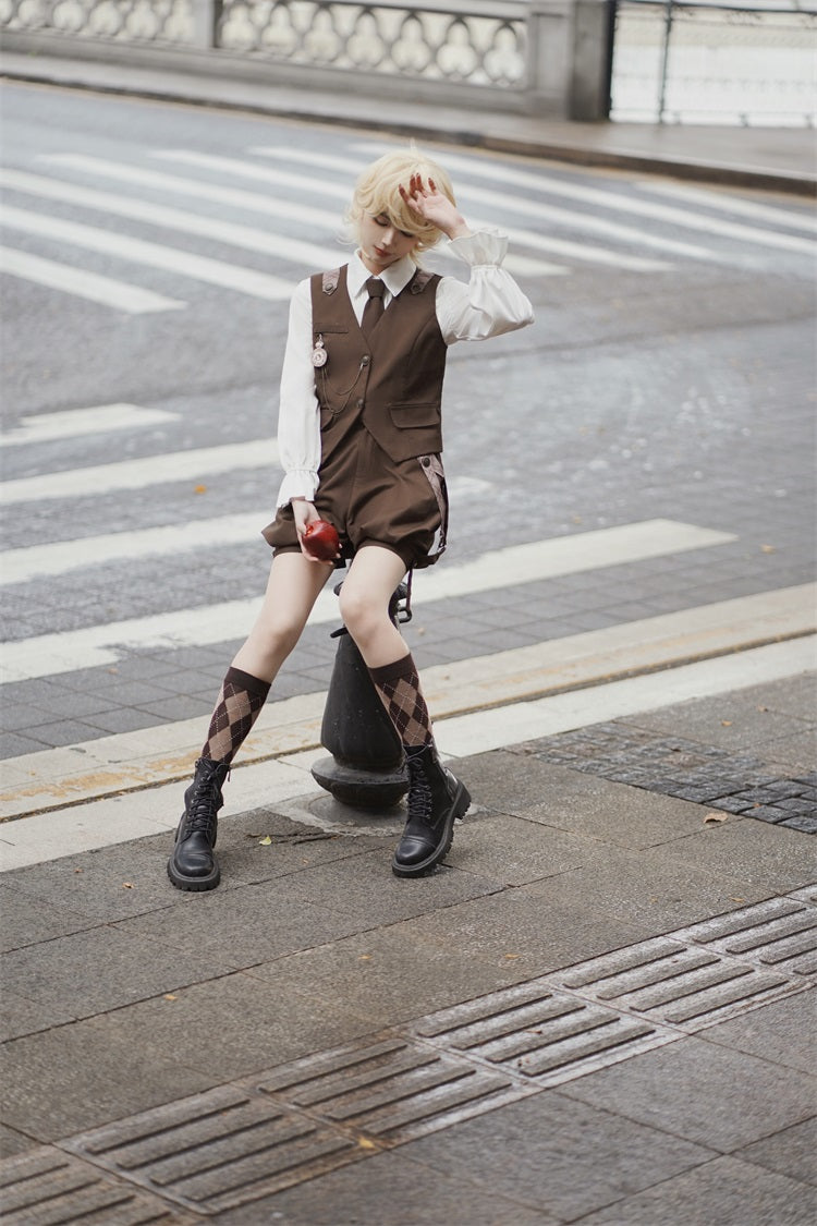 Letters from Unknown Star - Detective Rabbit Kiri - Ouji Lolita Outfits, Backpack Pants
