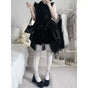 One Size(Height: 4'11" (150 cm)~5'7" (170 cm) / Black Gray Velvet - Untransparent