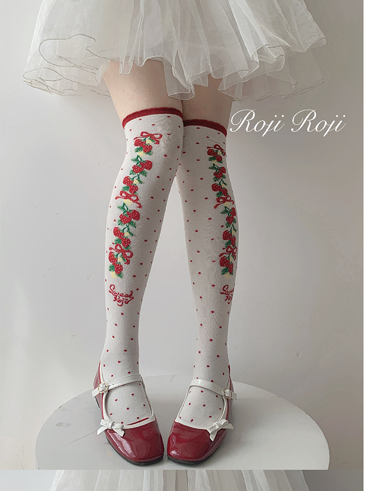 Roji Roji - Autumn Sweet Lolita Cotton - Thigh-high Socks Socks