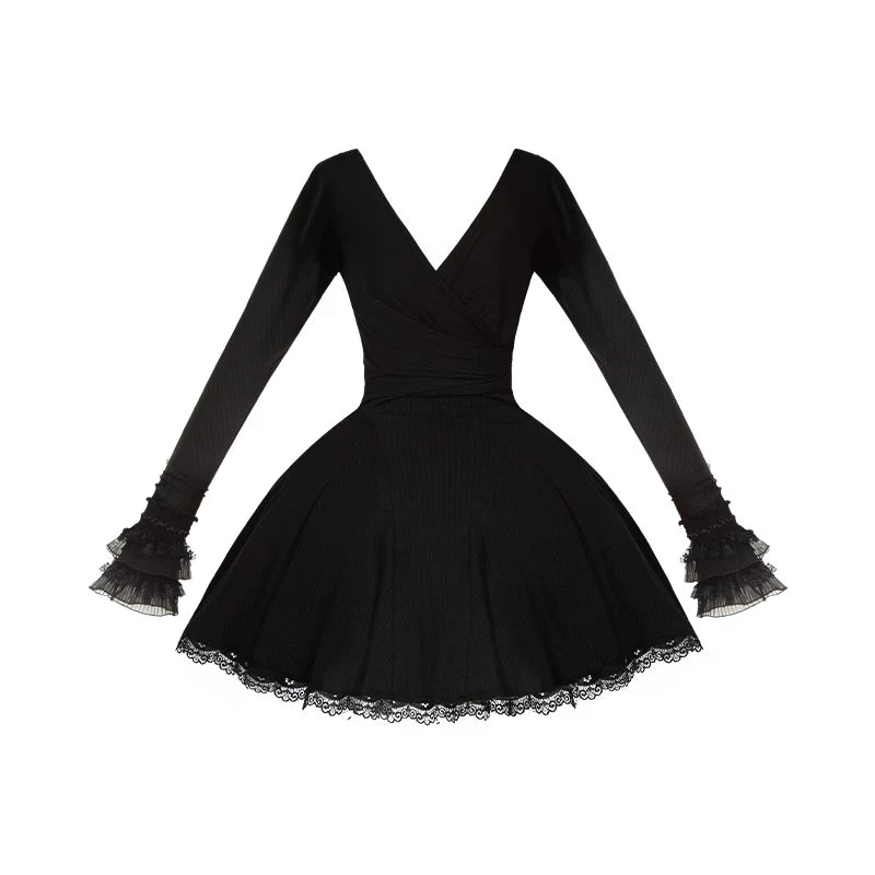 With PUJI - Unrequited Love - Lolita OP Dress, Knit Texture detail view 13