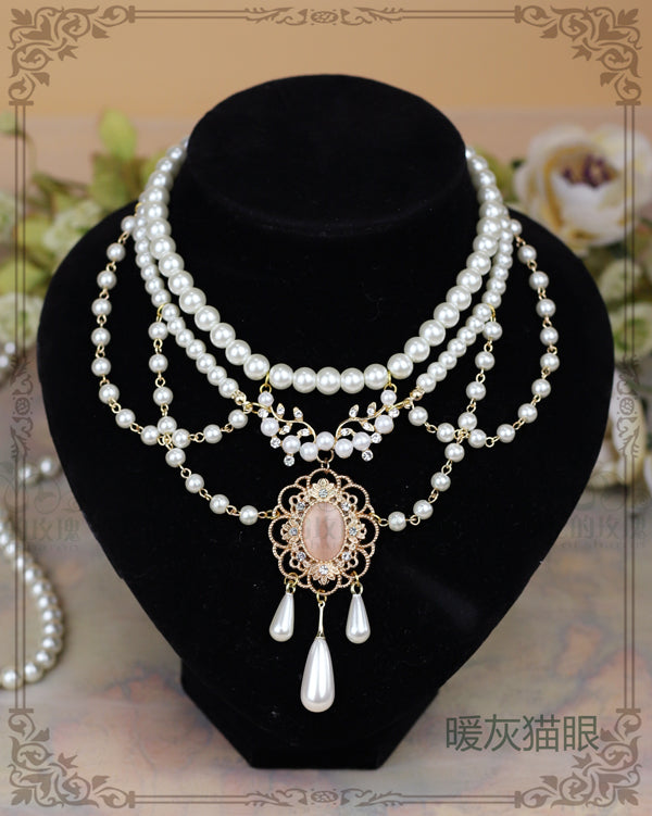 Rose of Sharon - Theresa - Vintage Wedding Lolita Necklace