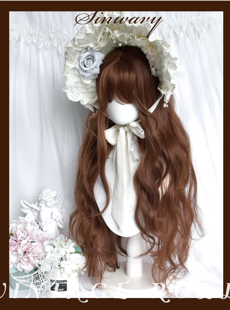 Sinwavy chestnut brown 80cm curly wig - view 5