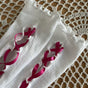 One Size / White and Rose Red
