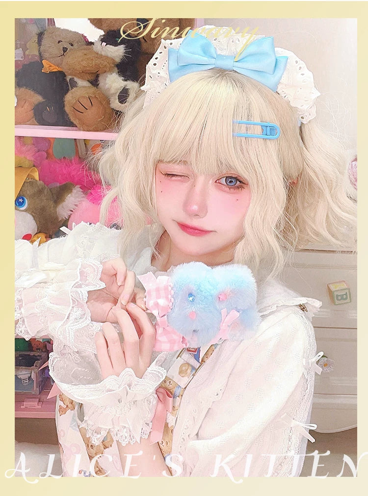 Sinwavy Alice's Cat platinum curly Lolita wig - view 5
