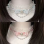Combination style (Light Blue + Light Pink Butterfly Heart Pearl) Japanese-style loitia necklace