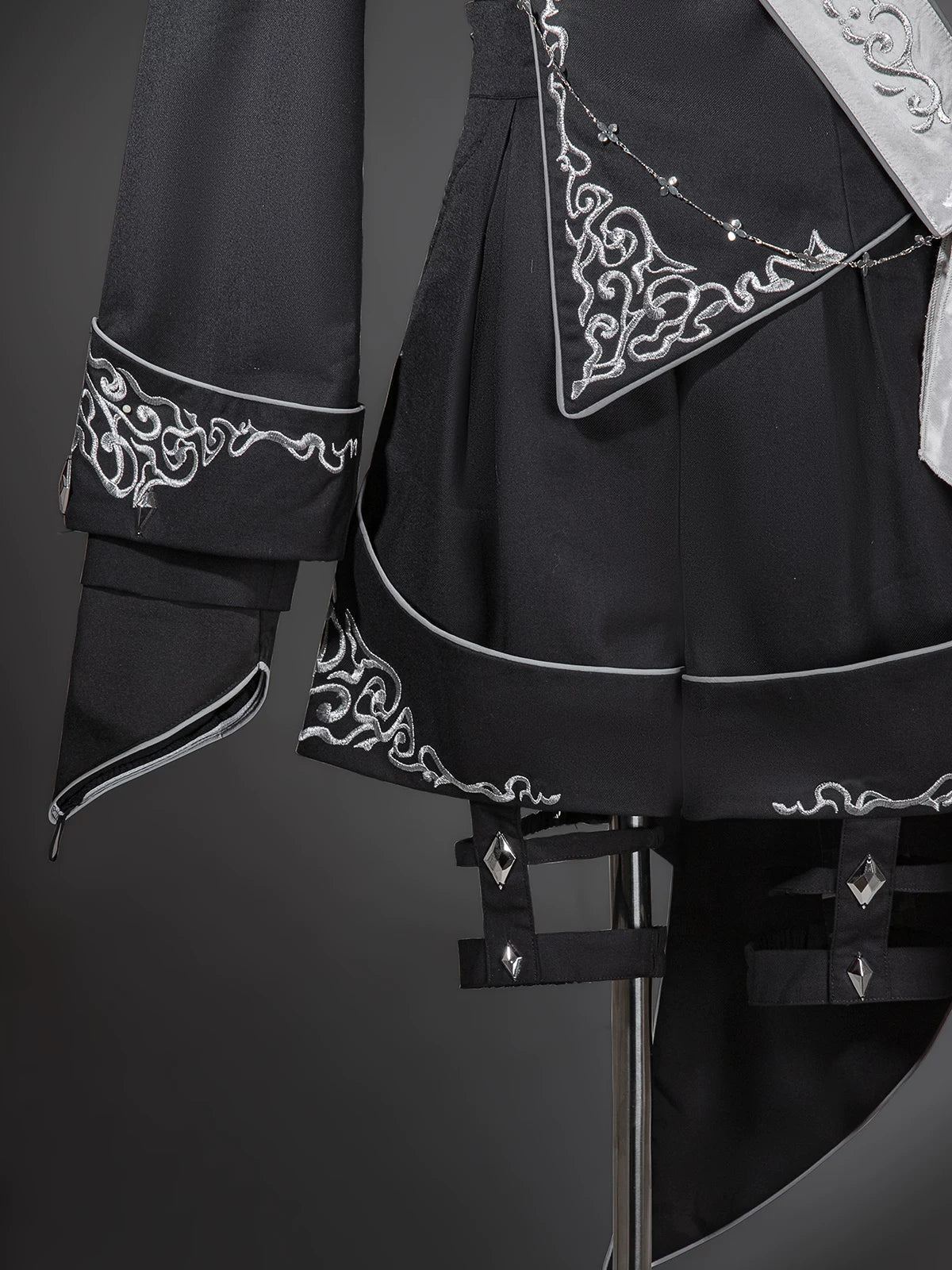 Your Princess - Oathbound Sword - Embroidery Ouji Lolita Set, High-Low Hem Coat