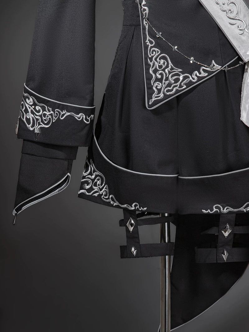 Your Princess - Oathbound Sword - Embroidery Ouji Lolita Set, High-Low Hem Coat