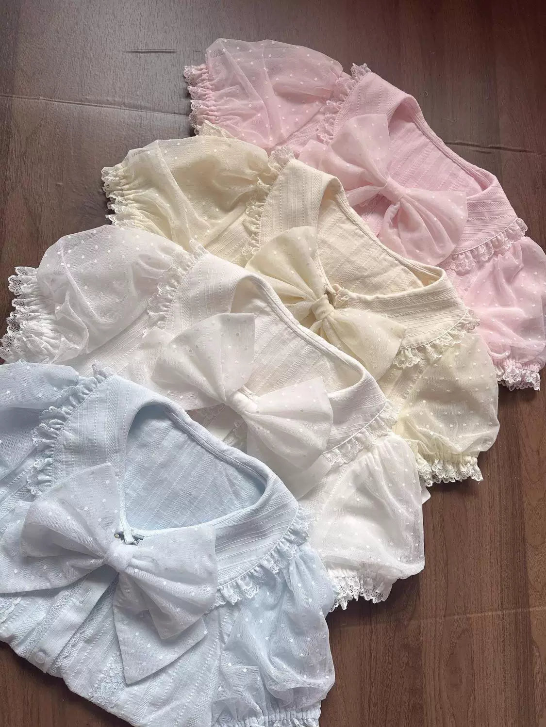 Sweetheart Dream Machine - Milky Puff - Cotton Inner Layer with a Lace-Trimmed Peter Pan Collar