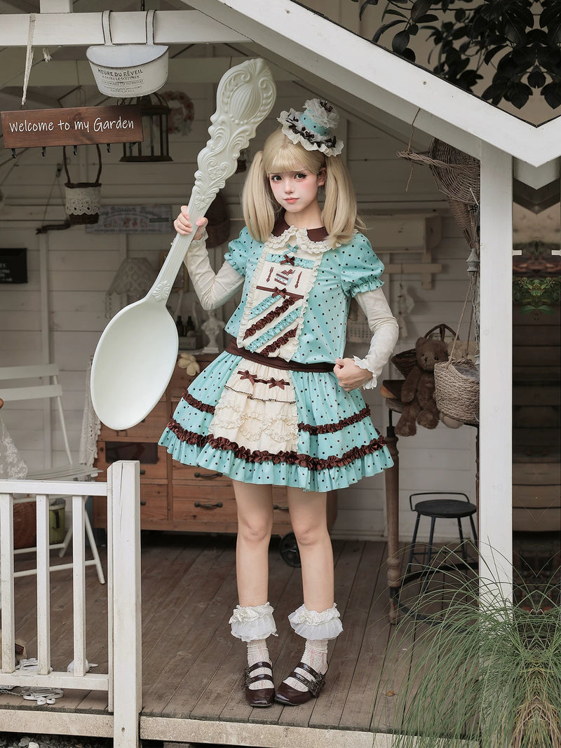 Letters & Verse Waitress Peter Pan Collar OP & Tulip JSK — additional product view