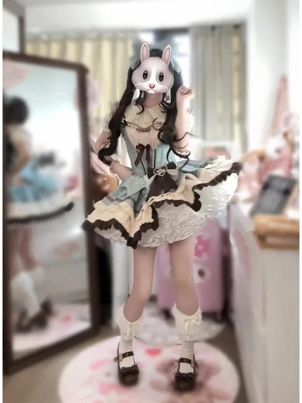 Creamy - Mint Chocolate - Mint Chocolate JSK Set with Short-Sleeve Shirt