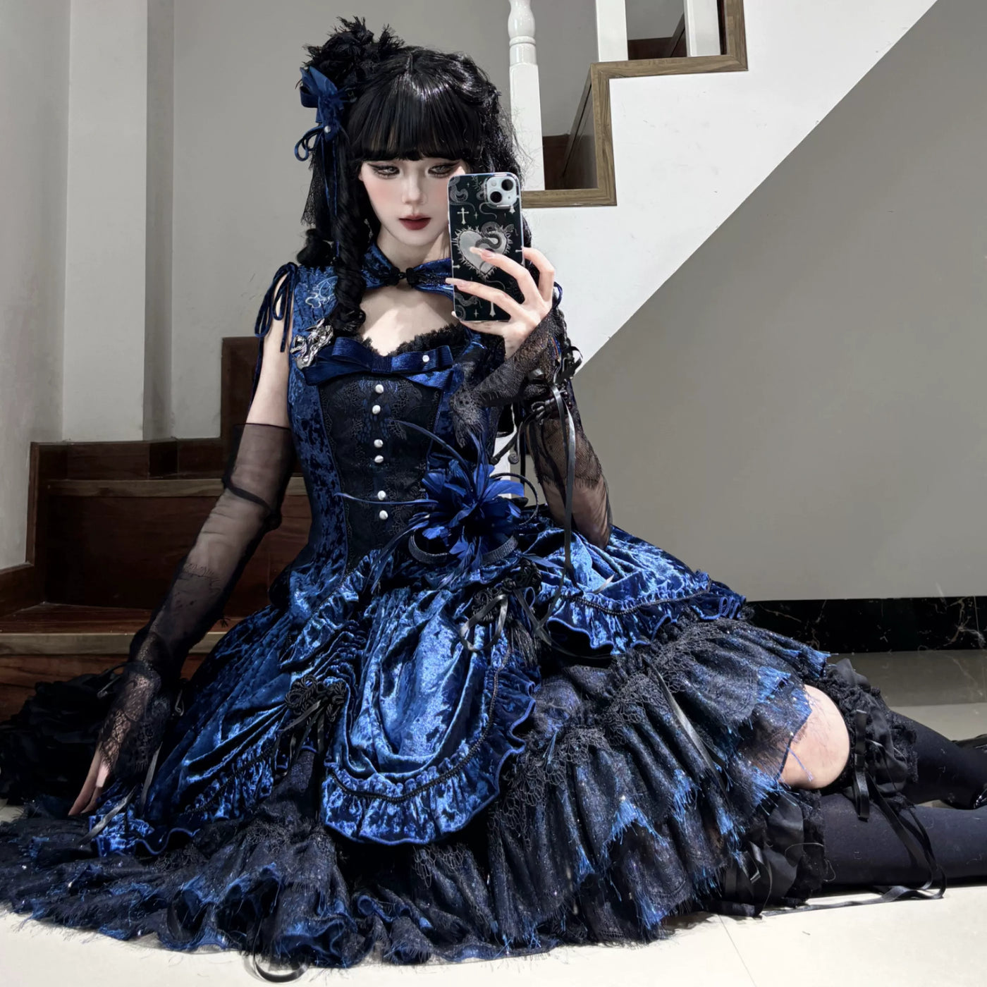 tonight - Yan She Ling - Velvet Hime-Sleeve Top, Vest or Lift-Up Skirt