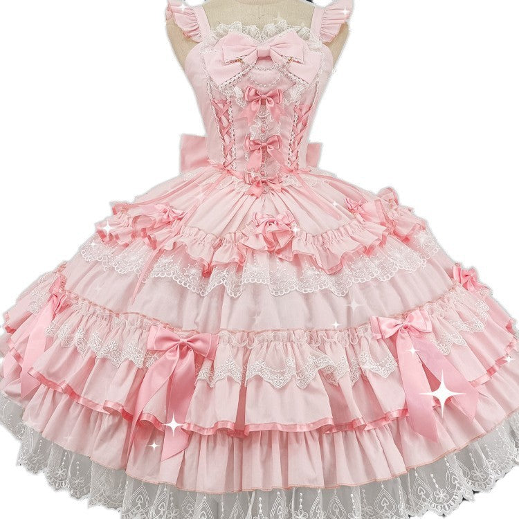 ZhiJinYuan - Love Notebook - Old School Lolita JSK Vintage Doll Tiered Dress - Lolita Fetch