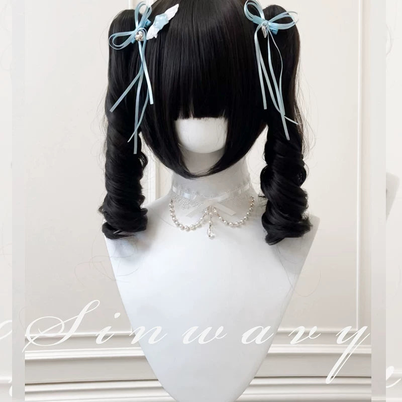 Sinwavy Dimple Girl black Roman-curl ponytail wig - view 3