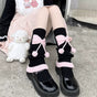Black + pink---Bow balls / One Size