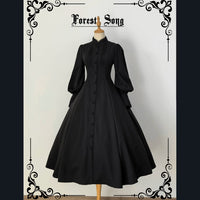 Forest Song - Astraea - Panelled Long OP Dress - Red Long Length OP In Stock / XL
