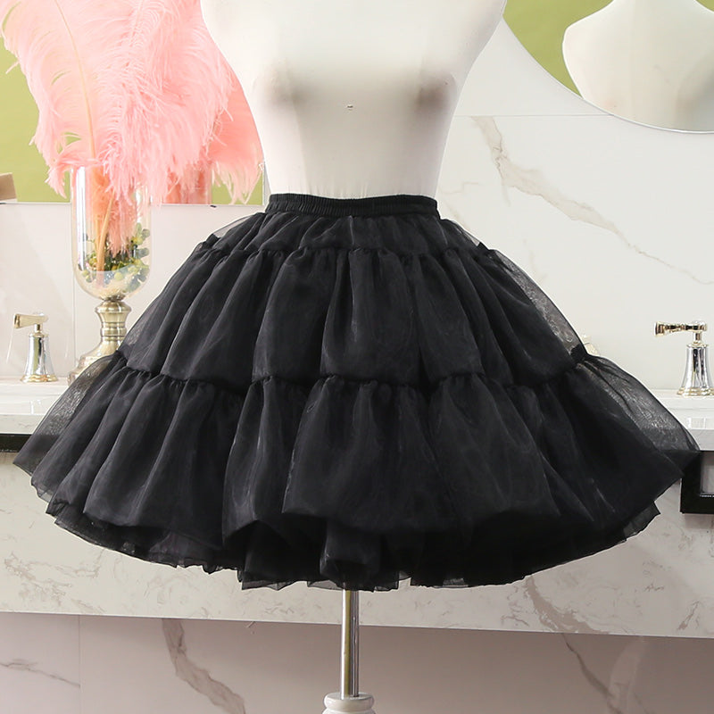 Manyiluo - Daily Lolita Yarn - Hoopless Petticoat with Lace-Trimmed Ruffles - product detail 3