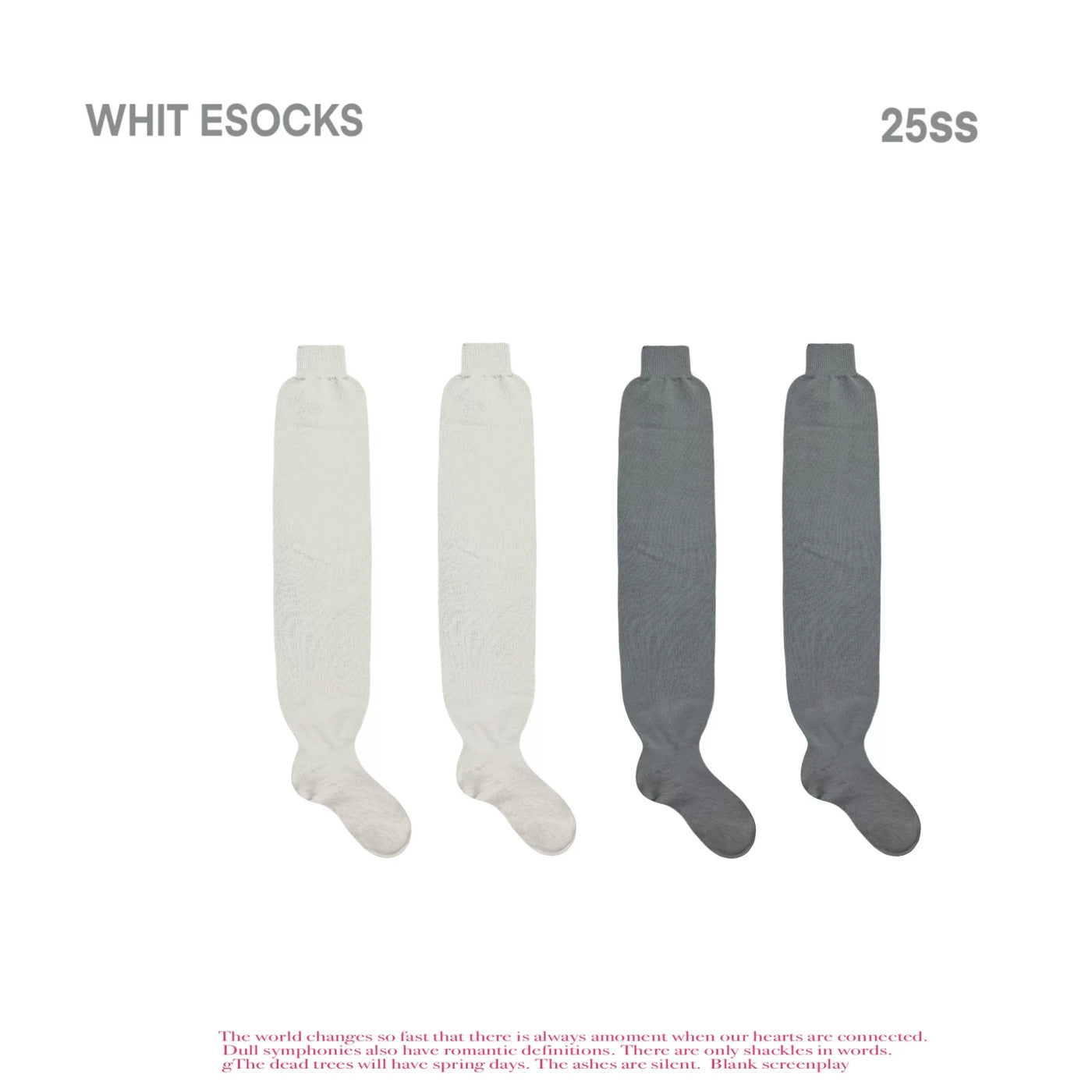 White Socks - Ribbed Slouch - Ribbed knit leg warmers with a slouch silhouette