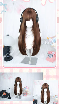Dalao Home - Miju - Long Straight Lolita Wig - Miju honey-orange warm brown