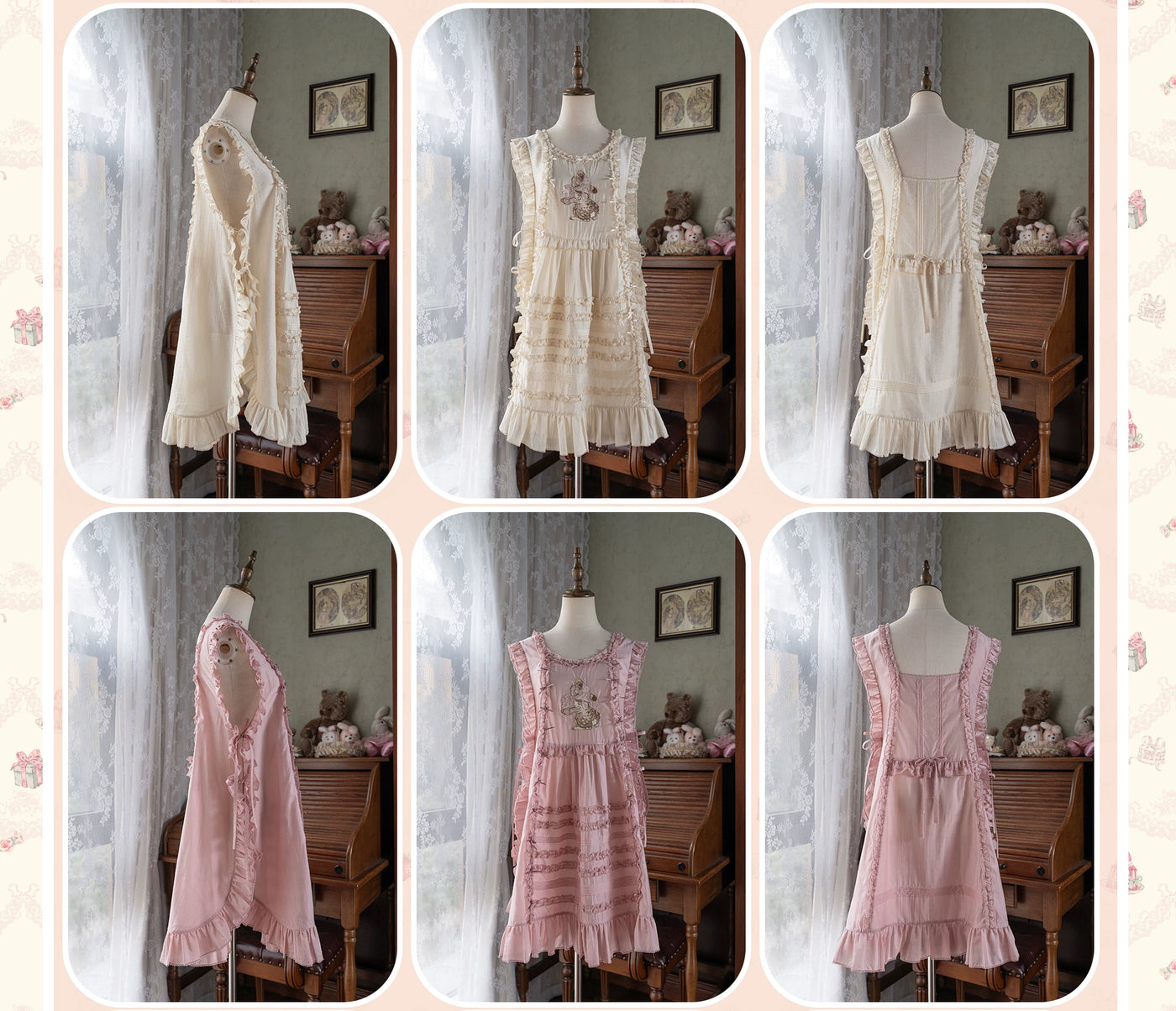 WF - Dessert Rabbit - OP/JSK with Coordinate Pieces and Embroidered Rabbit Motif