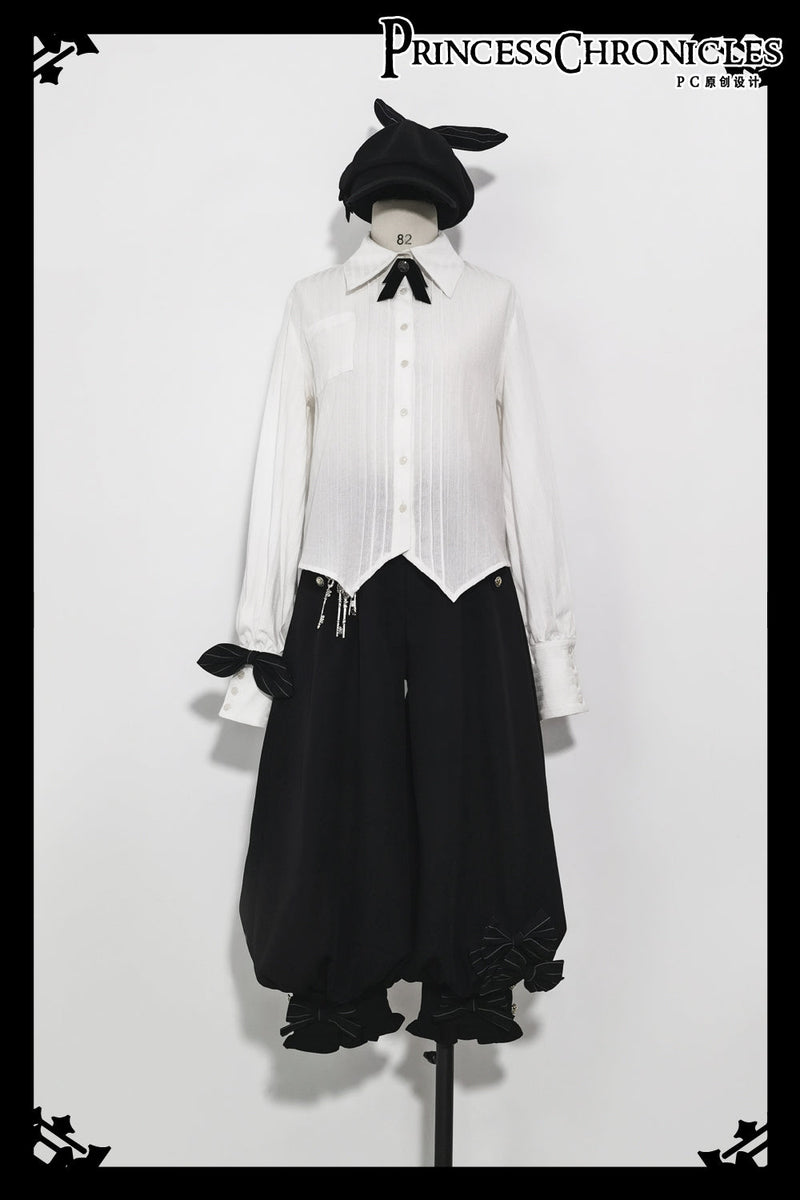 Princess Chronicles - Secret Morning News - Vintage Ouji Lolita Vest Blouse Bloomers