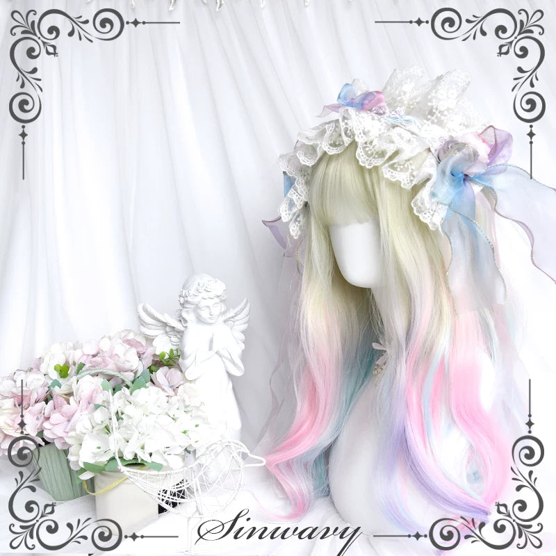 Sinwavy aurora rainbow curly wig - view 4