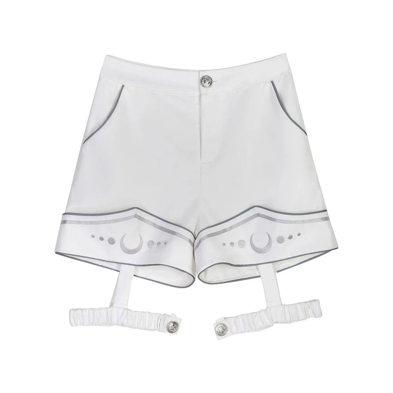 Cornfield Lolita - Cyber-Lolita Techwear - Ouji Lolita set with star-and-moon embroidery