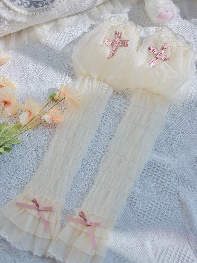 Alice Girl - Cross Maiden - Gothic Lolita Cuffs Puff Arm Sleeves