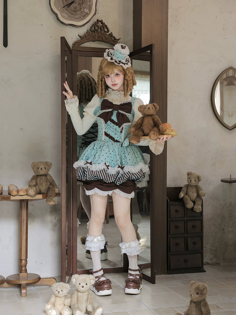 Letters & Verse Waitress Peter Pan Collar OP & Tulip JSK — additional product view