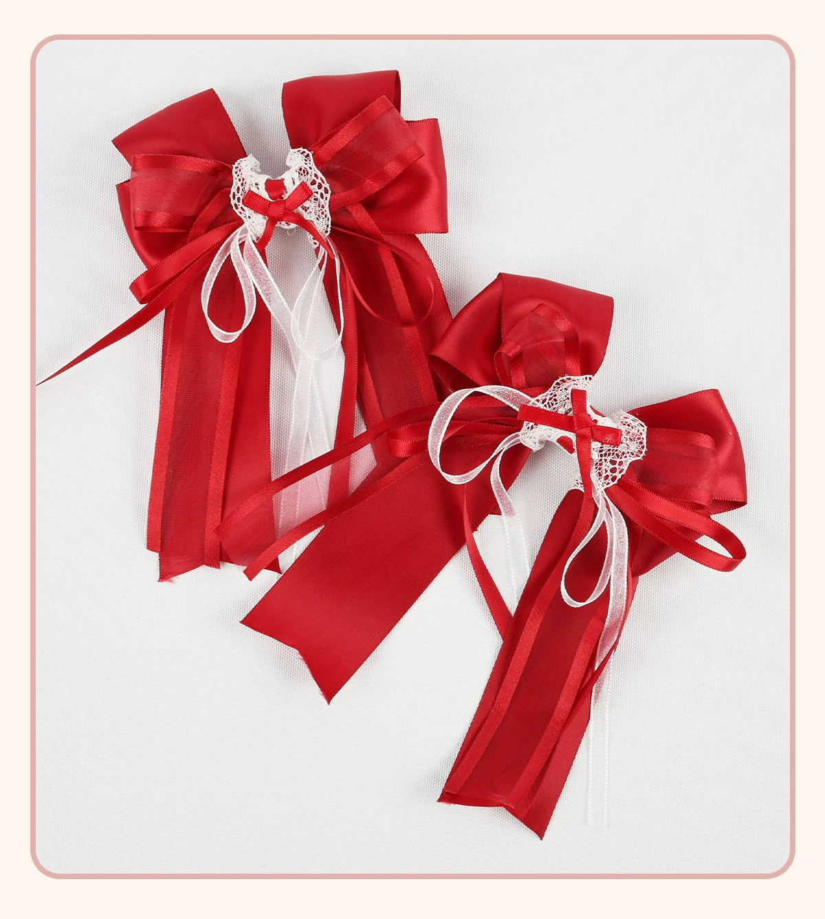 Stardust Rose - Rose Bow Collection - Headwear with red rose motifs