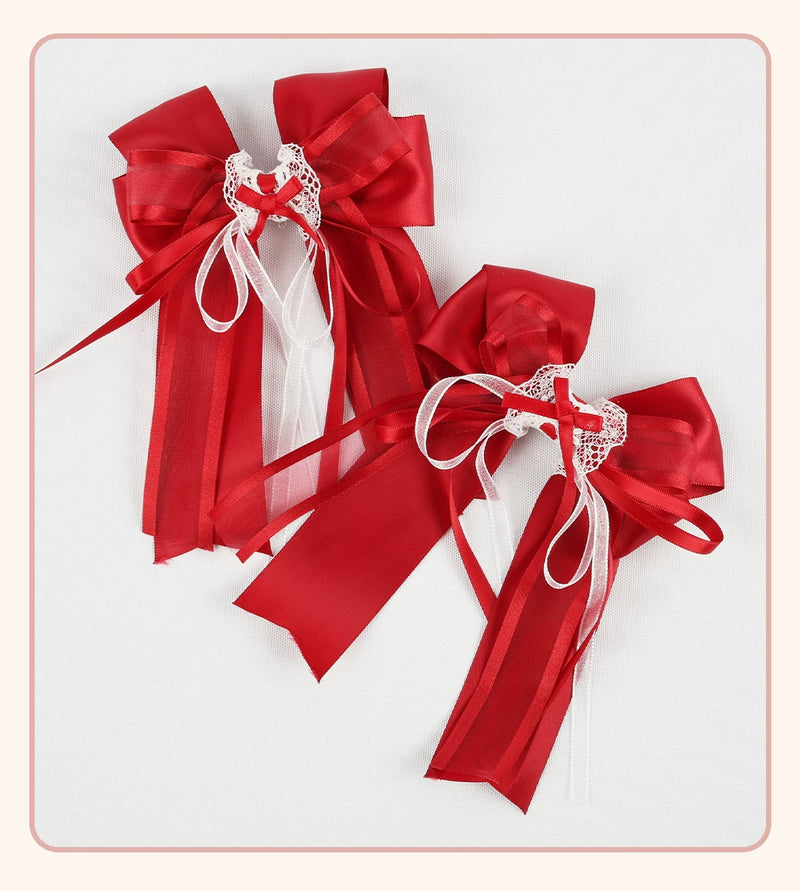 Stardust Rose - Rose Bow Collection - Headwear with red rose motifs