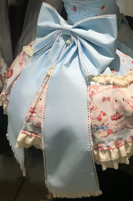 Sweet Dreamland - Bunny Party - Sweet Lolita JSK Dress, Cute Bunny & Cake Print