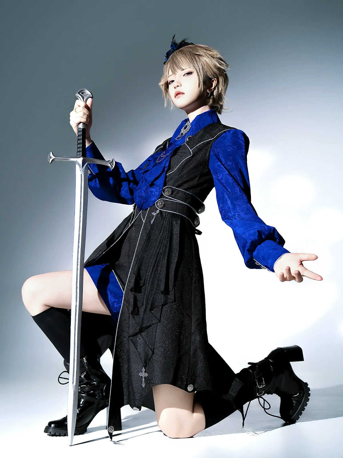 Your Princess - Knight's Code - Jacquard Ouji Fashion Vest Set, Detachable Jabot