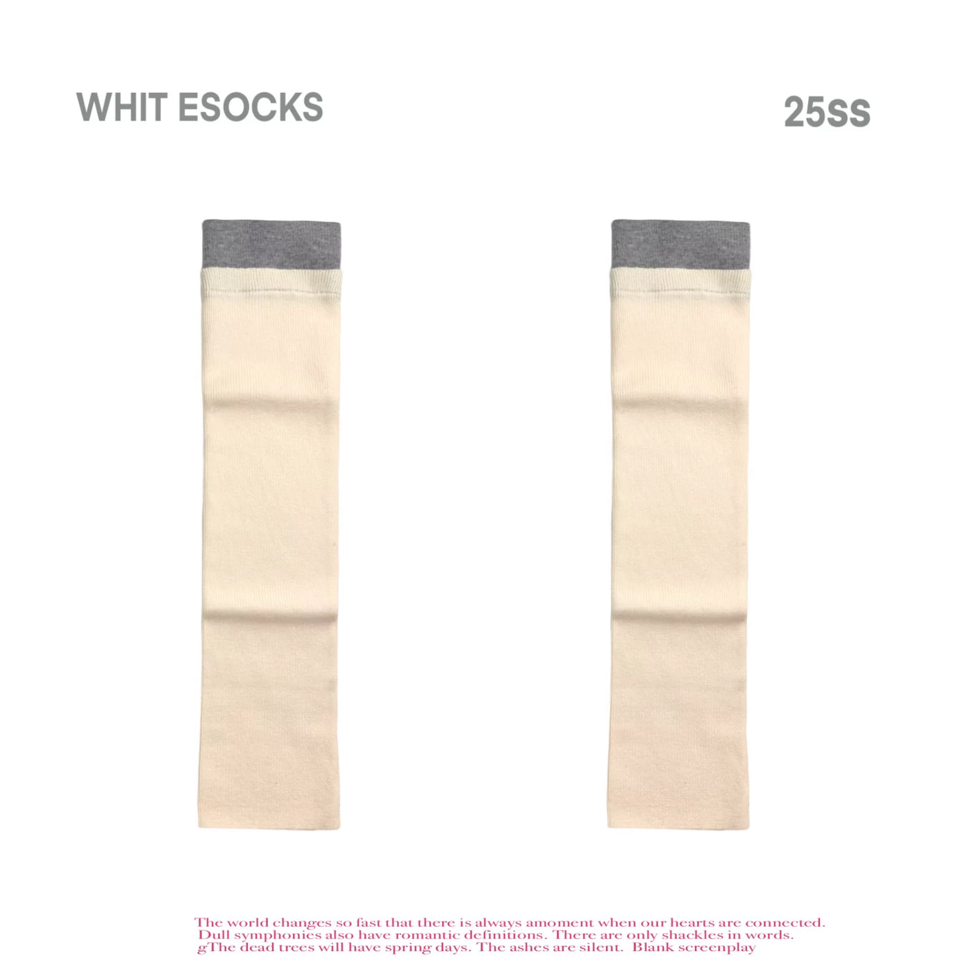 White Socks - Ribbed Slouch - Ribbed Mid-Calf Slouch Leg Warmers