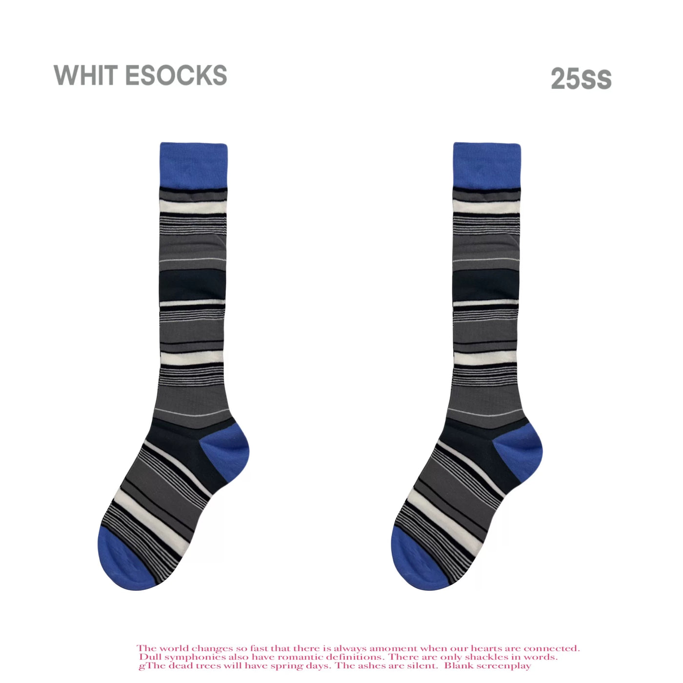 White Socks - Retro Color-Block - Mid-Calf Striped Socks in Single or Multi-Pair Packs